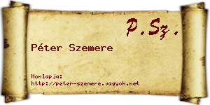 Péter Szemere névjegykártya