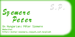szemere peter business card